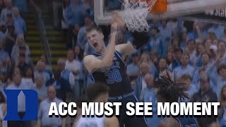Duke's Kyle Filipowski Fights Through Traffic For The Vicious Dunk | ACC Must See Moment