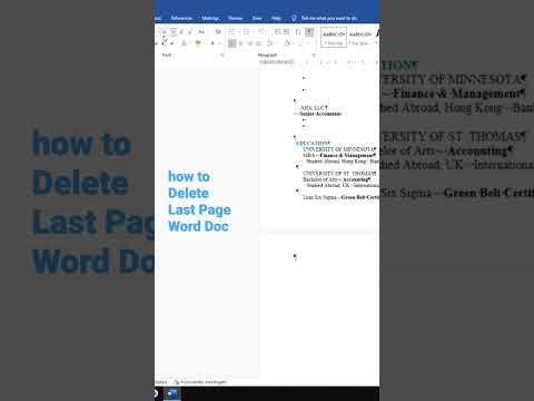 Cómo eliminar la última página de un documento de Word