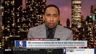Stephen A. reacts to NBA Season Cancelled with no Fans l SportsCenter