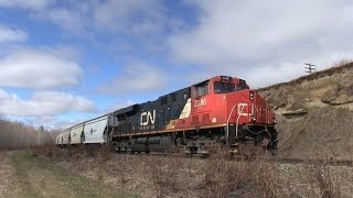 CN Train Spotting HD: IC 2724 CN 2118 \u0026 DPU 2286 Leads CN 759 At Seba Beach 6/22 4/24/14