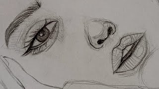Girl Pencil Sketch || Easy Drawing
