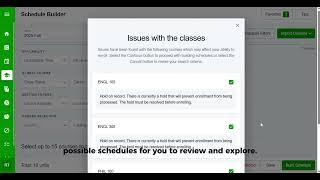 Schedule Builder Tutorial