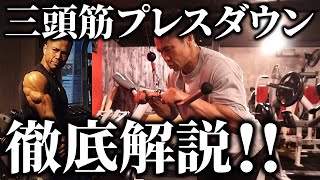 三頭筋のオススメ種目！プレスダウンのやり方をジュラシック木澤が徹底解説！