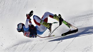 Swiss skier Urs Kryenbuehl crashes on final jump in Kitzbuehel downhill | NBC Sports