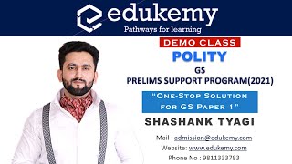GS Prelims Support Program || Demo Session - 1 || Polity by Shashank Tyagi