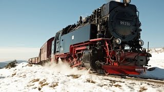 Winterdampf auf der Brockenbahn