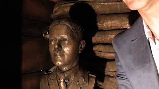 Horrors of the First World War with bust sculpture of poet Wilfred Owen