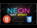 #How To Make Neon Text   | NEON Text Effect | HTML CSS