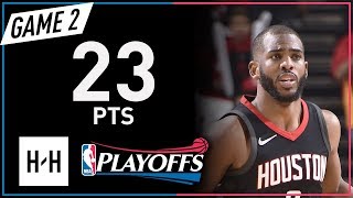 Chris Paul  Game 2 Highlights Jazz vs Rockets 2018 NBA Playoffs - 23 Pts!