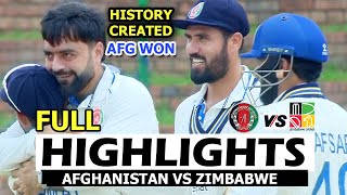 Full Highlights | Afghanistan Vs Zimbabwe | 2nd Test Match Day 5 2024 | Zim Vs Afg