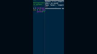 MULTIPLICATION TABLE | IN PYTHON