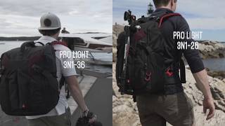 Manfrotto Pro Light Collection: 3N1 Backpacks - Short Clip