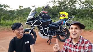 review motor style adventure  # Bajaj Pulsar 220 F # aspal oke tanah gow !