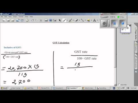 GST calculation 01 GST calculation 01