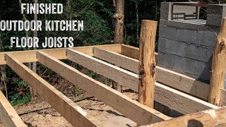 S2 EP16 | TIMBER FRAME | OUTDOOR FOREST KITCHEN | MILLING \u0026 FINISH FLOOR JOIST