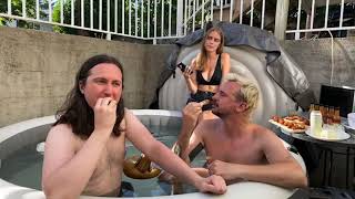 YMS Tries "Hot Ones" in a Hot Tub