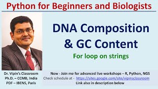 Python - DNA composition | Counting ATGC I GC content | Python 5