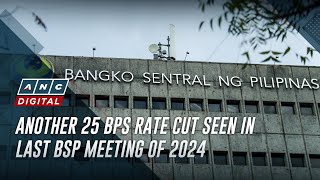 Another 25 bps rate cut seen in last BSP meeting of 2024 | ANC