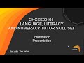 CHCSS00101 - Language, Literacy and Numeracy Tutor Skill Set (Mid-year 2023)