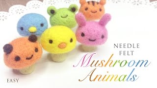 DIY Mushroom Animals - Cute Felting ASMR Video