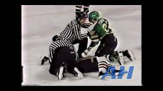 NHL Apr. 1, 1990 Chicago Blackhawks v Minnesota North Stars (R) Dave Manson v Shane Churla