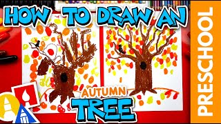 How To Draw A Fall Tree - Preschool