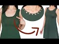 A sewing trick how to downsize a wide neckline easily and simply!