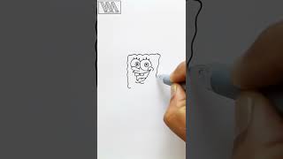 SpongeBob Sketch Shorts || How to draw spongebob || #shorts #simple #drawing #reels