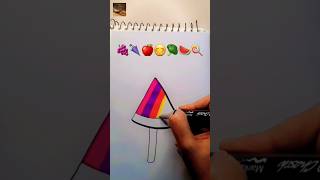 Satisfying Creative art 🍇🌂🍎😊🥦🍉🍭 #shorts #art #video #viralvideo #trending #drawing