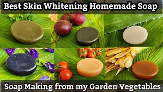 Best Skin Whitening Homemade Soap from my Garden Vegetables | Soap Making Vlog in Tamil #gardening