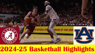 #1 Auburn vs #2 Alabama Basketball Game Highlights 2 15 2025