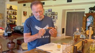 Arnold Schwarzenegger Combines Tequila With A Cigar