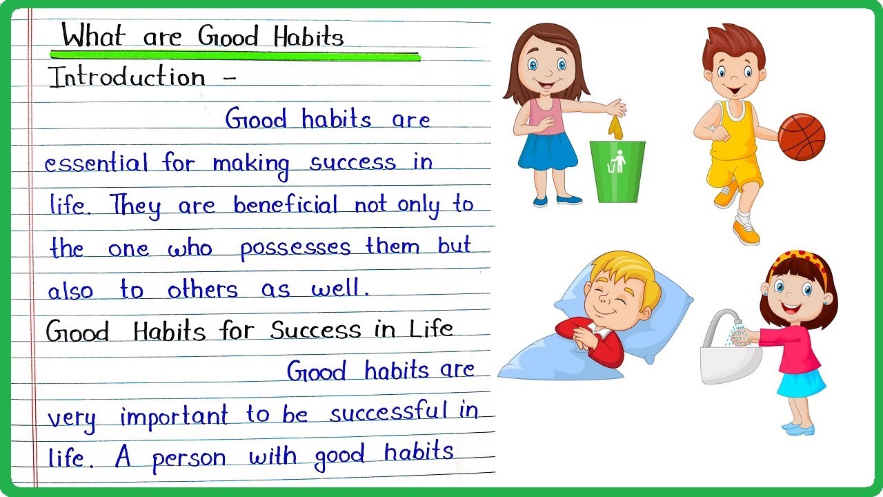 Good Habits For Children In School