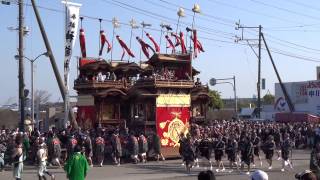 潮干祭2015 2 MAH02089西組「花王車」神前神社前曳き廻し2