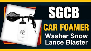 SGCB Pro Car Foamer Gun Cannon Pressure Washer Snow Lance Blaster, 8000 RPM High Speed Car