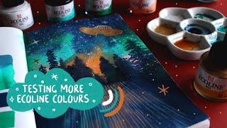 TESTING MORE ECOLINE LIQUID WATERCOLOURS | a more in depth review