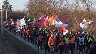 Studenti pešače dalje. Danas od Sopota do Aranđelovca. Uživo ceo dan.