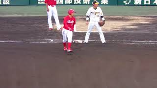 H30.06.23　8回表　無死1塁　菊池：右安　広島×阪神　甲子園