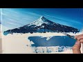 mt. fuji 2021 acrylic painting for beginners step by step acrylic painting stayhome 242