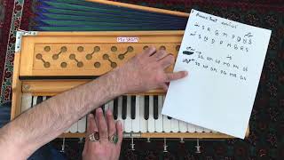 آموزش هارمونیه درس (8) تات اساوری .learing harmonium lesson 8 Asavari thaat.