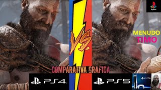 COMPARATIVA GRÁFICA GOD OF WAR RAGNAROK - PS4 vs PS5 - Graphics Comparison