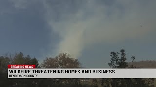 Crews battle wildfire in Henderson County