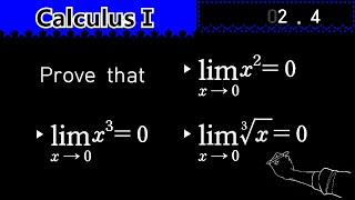 엡실론델타 증명: x가 0을 향할 때 lim x^n = 0 (Cal0204 epsilon delta DEFINITION OF A LIMIT)