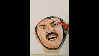 Vijaykanth Captain Prabhakaran movie|#Realistic Painting #potrait #watercolorpainting #indiaartist