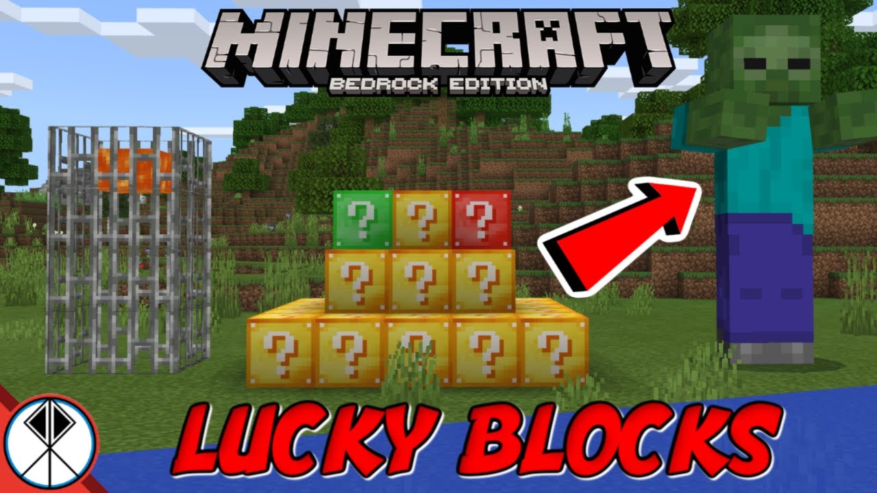 Minecraft LUCKY BLOCK Addon - Just Like The Mod! (MCPE/Bedrock) - YouTube