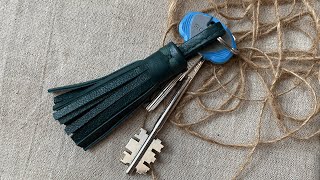 Making a Leather Tassel Keychain - Video Instruction + Pattern