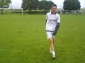 me doing freestyle tricks skill football dribbles free kick