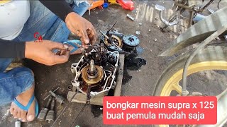 bongkar total mesin supra 125 /kph