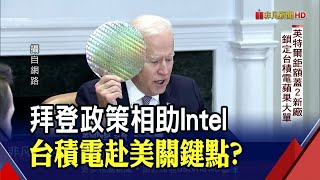 拜登政策相助英特爾！台積電赴美成本增6成...不得不去關鍵因素？｜非凡財經新聞｜20210513