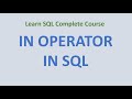 48. How to Use The IN Operator SQL